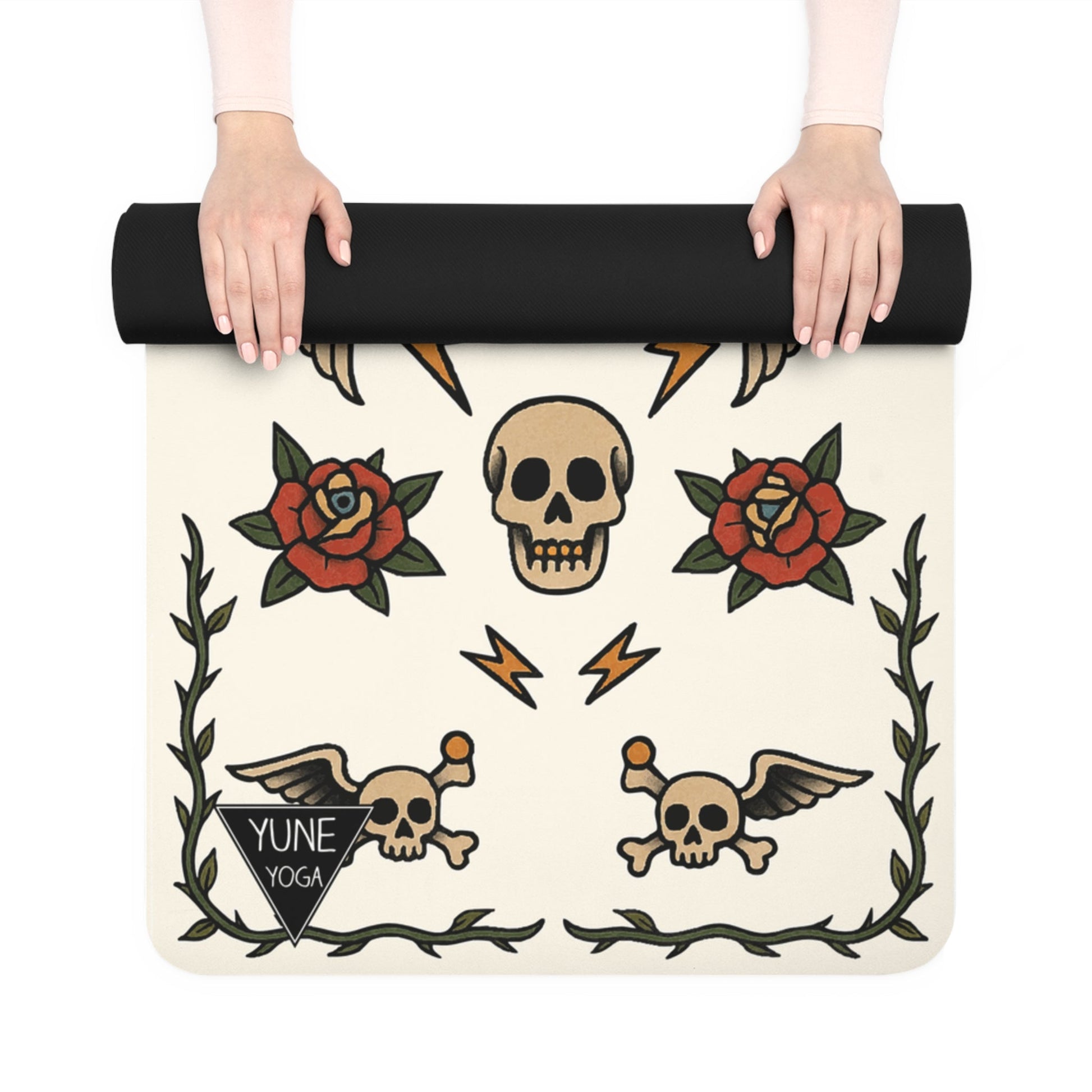Baby Bat, Big Grip — Tattoo Series Yoga Mat | Yune Yoga-3