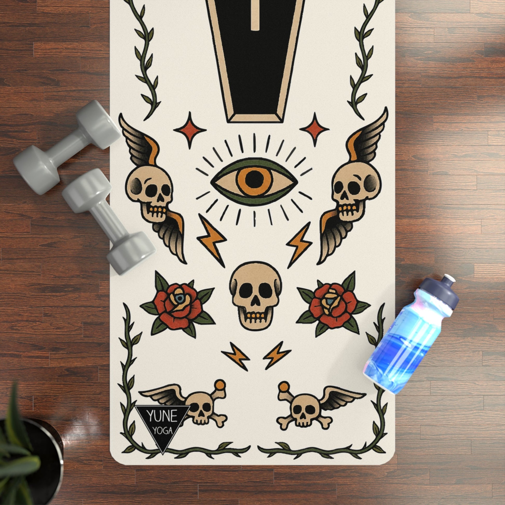 Baby Bat, Big Grip — Tattoo Series Yoga Mat | Yune Yoga-4