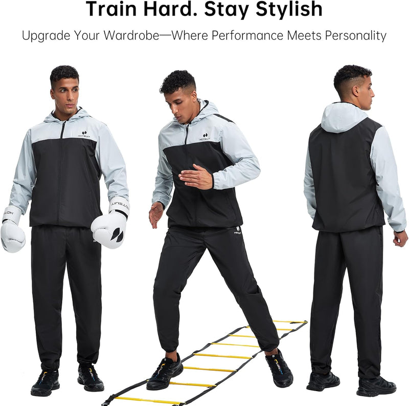Men's Sauna Suit - Full Body Sweat Suit for Gym Workouts and Exercise