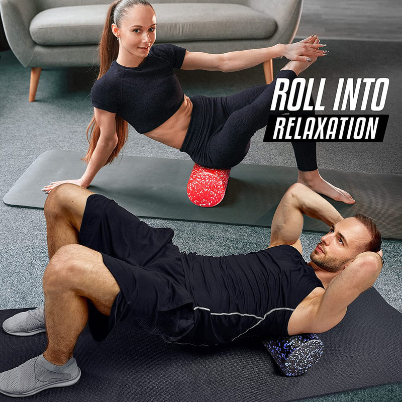 Revolutionize Your Recovery with the High-Density 36-Inch Foam Roller - Perfect for Yoga, Pilates, and Deep Tissue Massage - Vibrant Purple Speckled Design