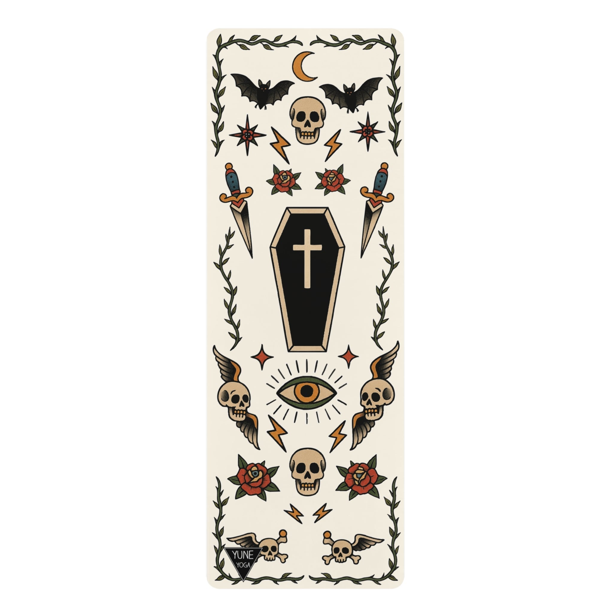 Baby Bat, Big Grip — Tattoo Series Yoga Mat | Yune Yoga-0