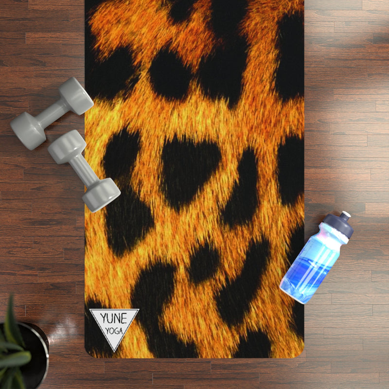 Natural Rubber Yoga Mat – 3mm Eco-Friendly, Non-Slip Mat for Hot Yoga, Pilates & Daily Practice | Leopard | Yune Yoga-3