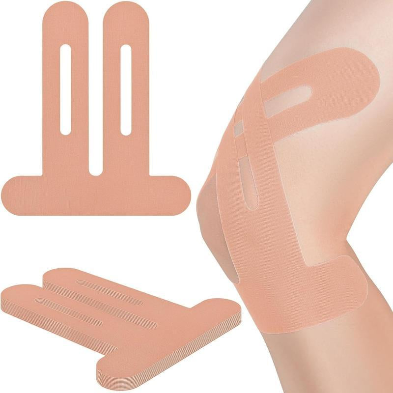 Revolutionary Pre-Cut Kinesiology Tape for Ultimate Knee Support - 10-Pack of Waterproof, Stretchable & Hypoallergenic Strips