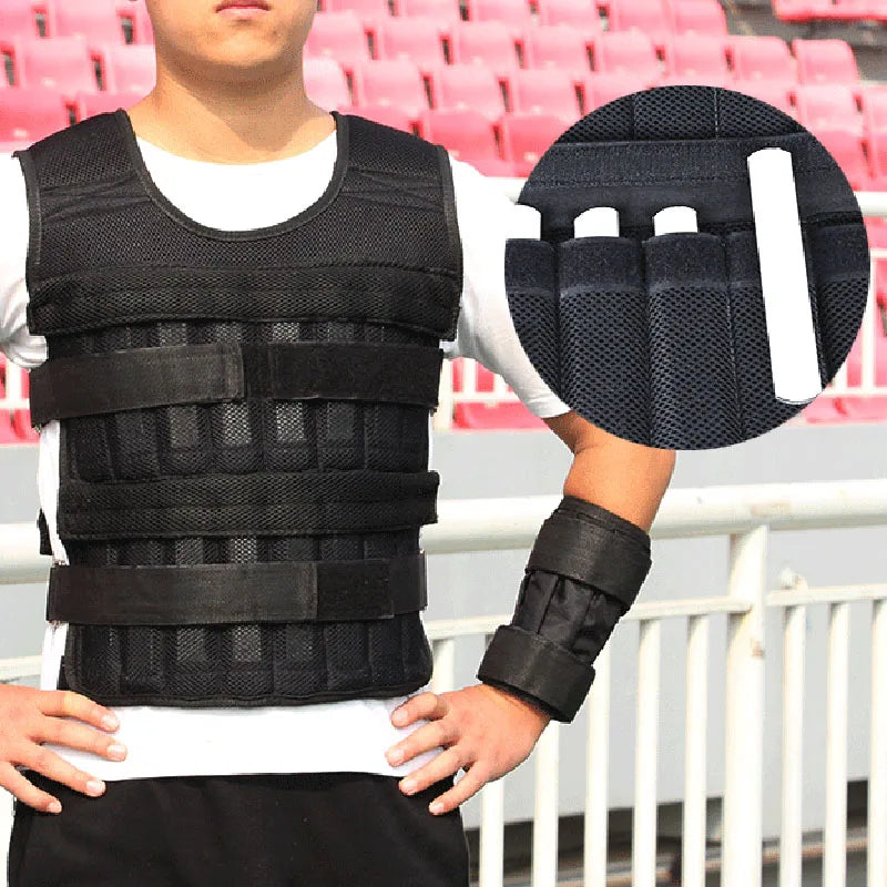 Adjustable Weighted Vest (Plates Not Included) Black-1