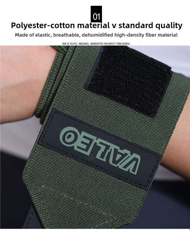 NNEDSZ 1 Pair Dark Green Heavy-Duty Gym Wrist Wraps for Weightlifting, Powerlifting, and Injury Prevention-2