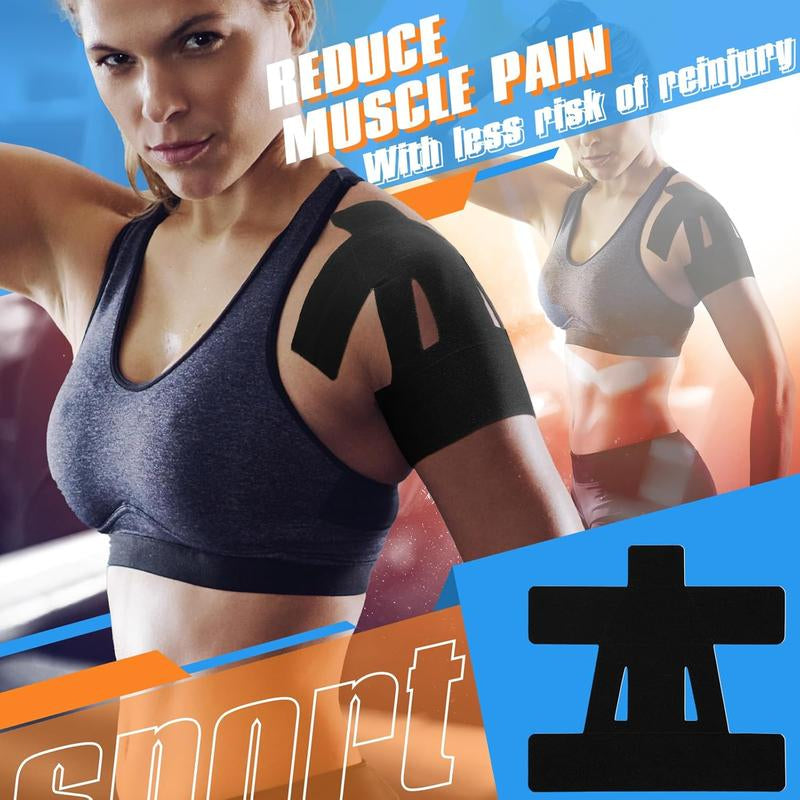 Revolutionary Kinesiology Tape for Ultimate Shoulder Pain Relief - Waterproof, Pre-Cut, and Breathable Support for Enhanced Performance in Sports and Marathons