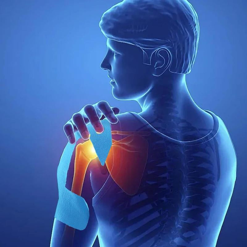 Revolutionary Kinesiology Tape for Ultimate Shoulder Pain Relief - Waterproof, Pre-Cut, and Breathable Support for Enhanced Performance in Sports and Marathons
